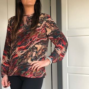 Tolani Silk Multi-Colored Blouse